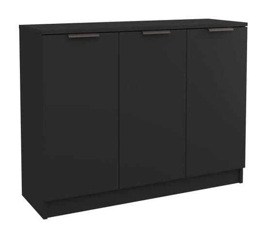 Buffet - Bahut - Meuble De Rangement Noir 90,5x30x70 Cm Bois D'ingénierie