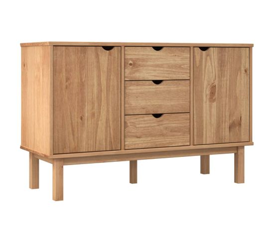 Buffet - Bahut - Meuble De Rangement 113,5x43x73 Cm Bois Massif De Pin