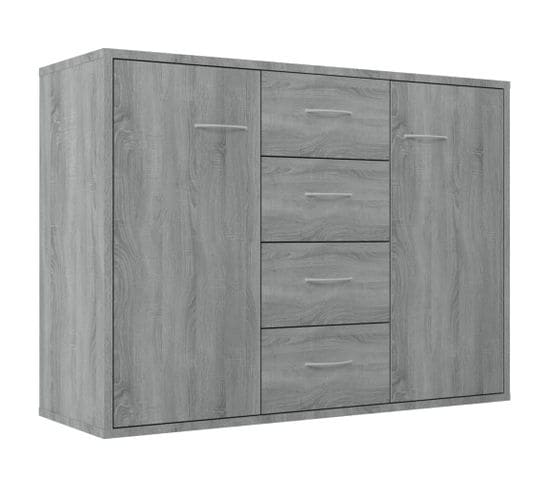 Buffet - Bahut - Meuble De Rangement Sonoma Gris 88x30x65 Cm Bois D'ingénierie