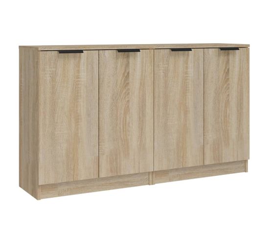 Lot De 2 Buffets - Bahut - Meuble De Rangement Chêne Sonoma 60x30x70 Cm Bois D'ingénierie