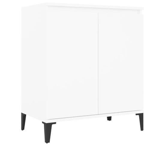 Buffet - Bahut - Meuble De Rangement Blanc 60x35x70 Cm Bois D'ingénierie