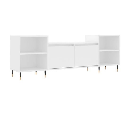 Meuble TV - Banc TV - Meuble De Rangement Pour Salon Blanc 160x35x55 Cm Bois D'ingénierie