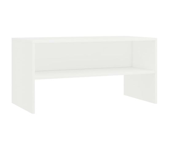 Meuble TV - Banc TV - Meuble De Rangement Pour Salon Blanc 80x40x40 Cm Bois D’ingénierie