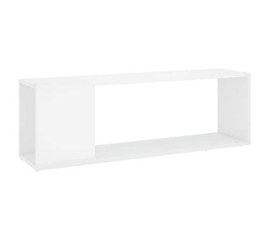 Meuble TV - Banc TV - Meuble De Rangement Pour Salon Blanc Brillant 100x24x32 Cm Bois D'ingénierie