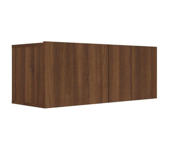 Meuble TV - Banc TV - Meuble De Rangement Pour Salon Chêne Marron 80x30x30 Cm Bois D'ingénierie