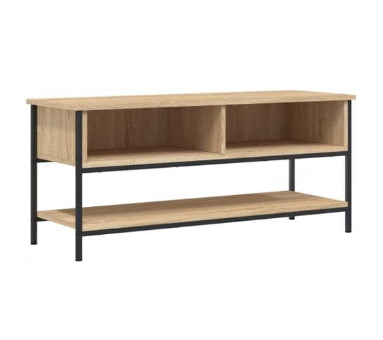 Meuble TV - Banc TV - Meuble De Rangement Pour Salon Chêne Sonoma 100x35x45 Cm Bois D'ingénierie