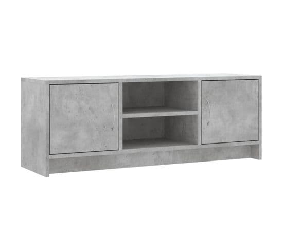 Meuble TV - Banc TV - Meuble De Rangement Pour Salon Gris Béton 102x30x37,5 Cm Bois D'ingénierie