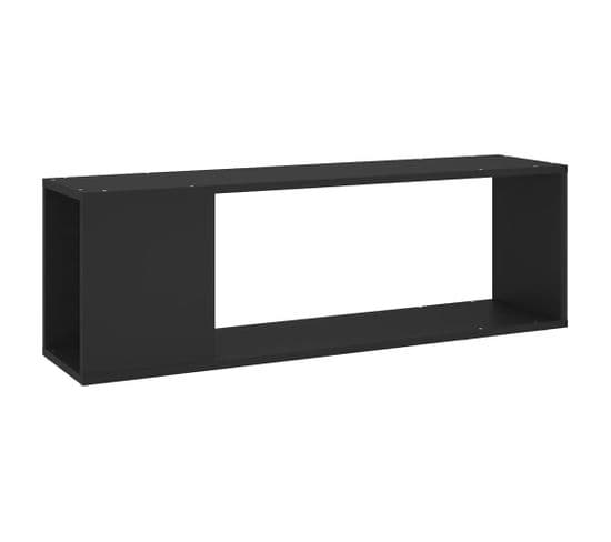 Meuble TV - Banc TV - Meuble De Rangement Pour Salon Noir 100x24x32 Cm Bois D'ingénierie