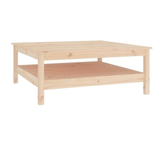 Table Basse, Table De Salon 100x100x40 Cm Bois Massif De Pin