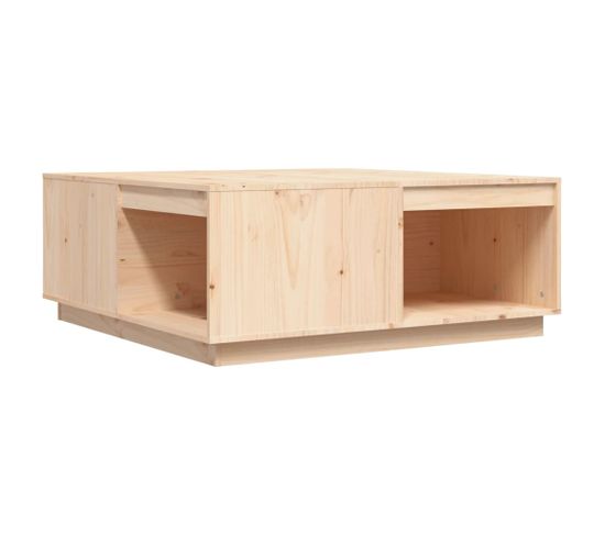 Table Basse, Table De Salon 100x101x40,5 Cm Bois Massif De Pin