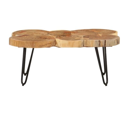 Table Basse, Table De Salon 36 Cm 6 Troncs Bois D'acacia Massif