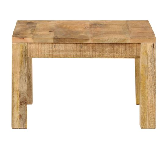 Table Basse, Table De Salon 55x55x35 Cm Bois De Manguier Massif