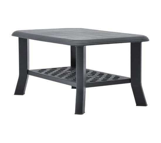 Table Basse, Table De Salon Anthracite 90x60x46 Cm Plastique