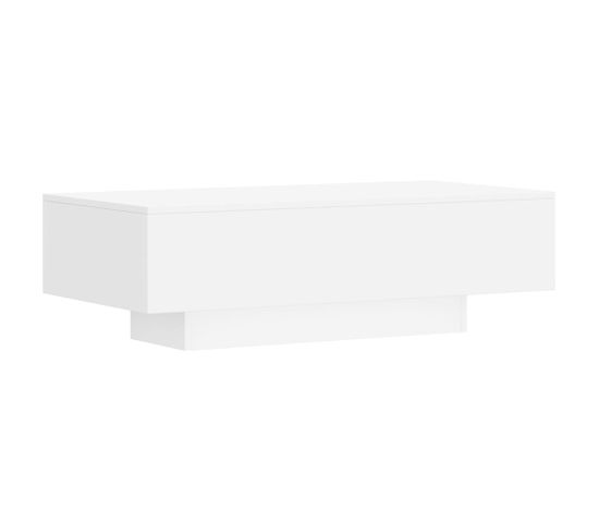 Table Basse, Table De Salon Blanc 100x49,5x31 Cm Bois D'ingénierie