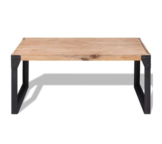 Table Basse, Table De Salon Bois D'acacia Massif 100x60x45 Cm