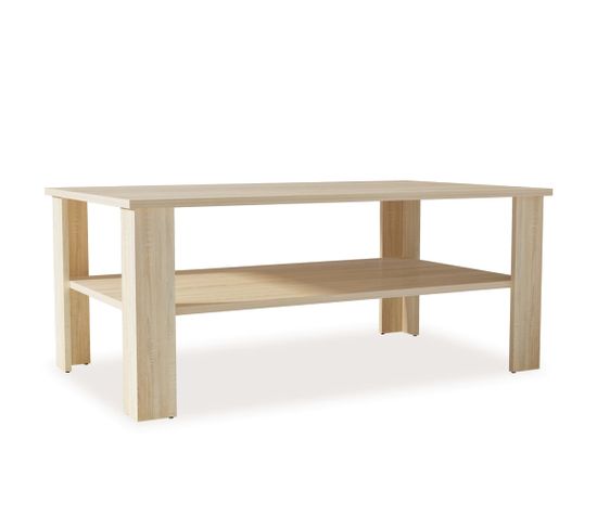 Table Basse, Table De Salon Bois D'ingénierie 100x59x42 Cm Chêne