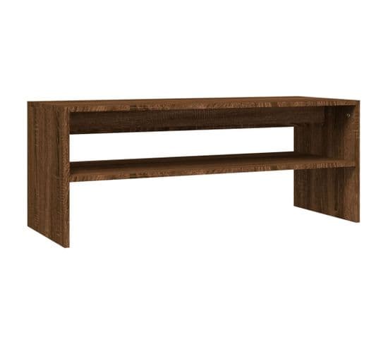 Table Basse, Table De Salon Chêne Marron 100x40x40 Cm Bois D'ingénierie