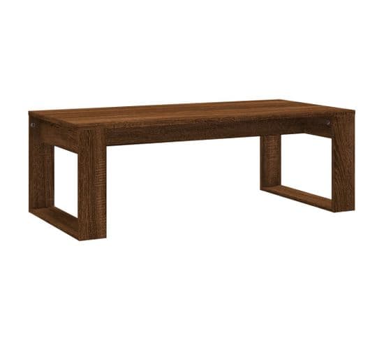 Table Basse, Table De Salon Chêne Marron 102x50x35 Cm Bois D'ingénierie