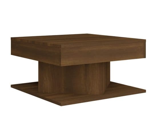Table Basse, Table De Salon Chêne Marron 57x57x30 Cm Bois D'ingénierie