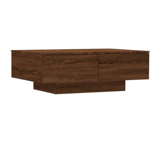 Table Basse, Table De Salon Chêne Marron 90x60x31 Cm Bois D'ingénierie