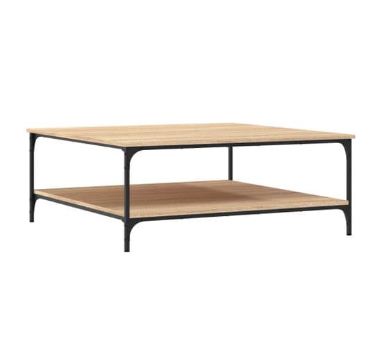 Table Basse, Table De Salon Chêne Sonoma 100x100x40 Cm Bois D'ingénierie