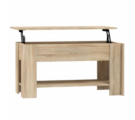 Table Basse, Table De Salon Chêne Sonoma 101x49x52 Cm Bois D'ingénierie