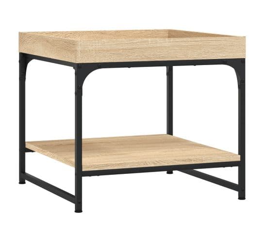 Table Basse, Table De Salon Chêne Sonoma 49,5x49,5x45 Cm Bois D'ingénierie