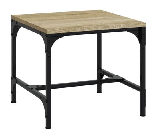 Table Basse, Table De Salon Chêne Sonoma 50x50x35 Cm Bois D'ingénierie