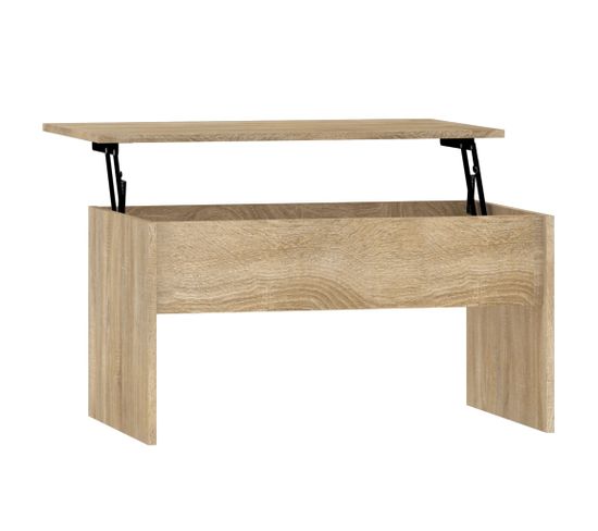 Table Basse, Table De Salon Chêne Sonoma 80x50,5x41,5 Cm Bois D'ingénierie