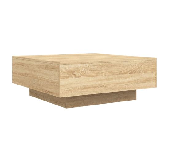 Table Basse, Table De Salon Chêne Sonoma 80x80x31 Cm Bois D'ingénierie