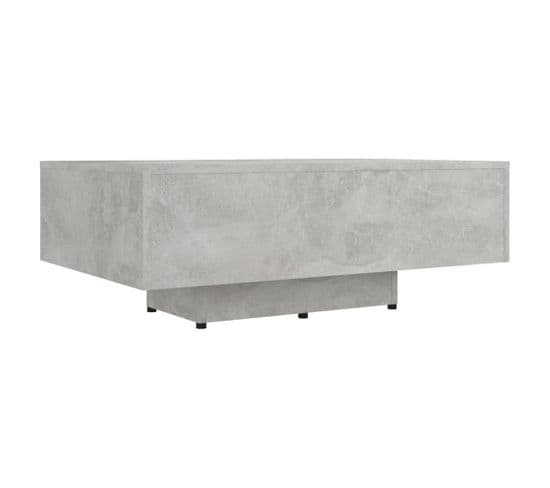 Table Basse, Table De Salon Gris Béton 85x55x31 Cm Bois D'ingénierie