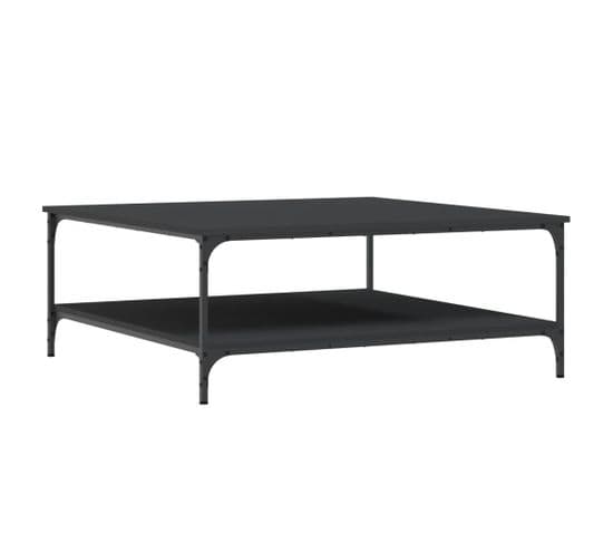 Table Basse, Table De Salon Noir 100x100x40 Cm Bois D'ingénierie
