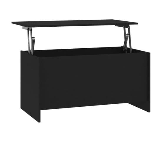 Table Basse, Table De Salon Noir 102x55,5x52,5 Cm Bois D'ingénierie