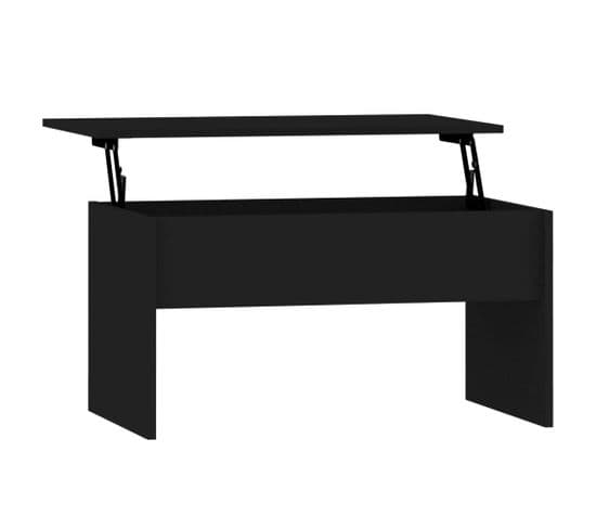 Table Basse, Table De Salon Noir 80x50,5x41,5 Cm Bois D'ingénierie