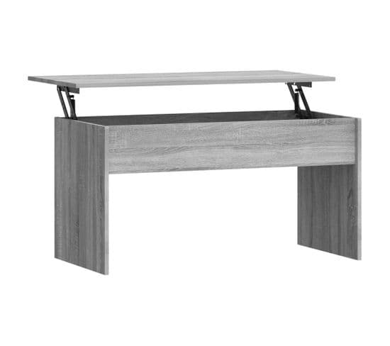 Table Basse, Table De Salon Sonoma Gris 102x50,5x52,5 Cm Bois D'ingénierie