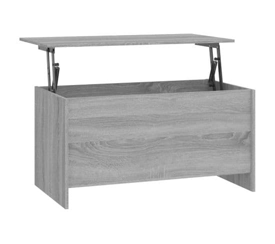 Table Basse, Table De Salon Sonoma Gris 102x55,5x52,5 Cm Bois D'ingénierie