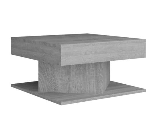 Table Basse, Table De Salon Sonoma Gris 57x57x30 Cm Bois D'ingénierie