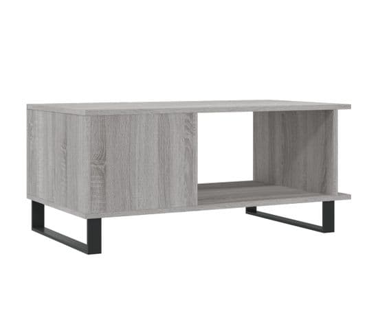 Table Basse, Table De Salon Sonoma Gris 90x50x40 Cm Bois D'ingénierie