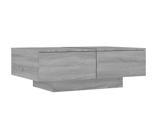 Table Basse, Table De Salon Sonoma Gris 90x60x31 Cm Bois D'ingénierie