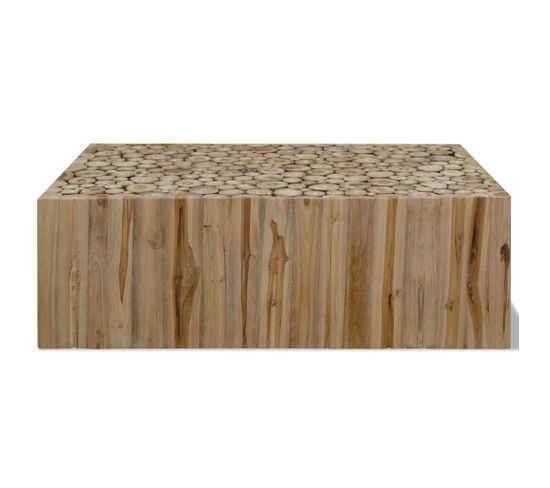 Table Basse, Table De Salon Teck Véritable 90x50x30 Cm