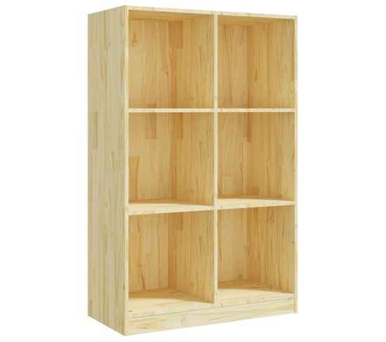 Bibliothèque, Étagère, Meuble De Rangement 70x33x110 Cm Bois De Pin Massif