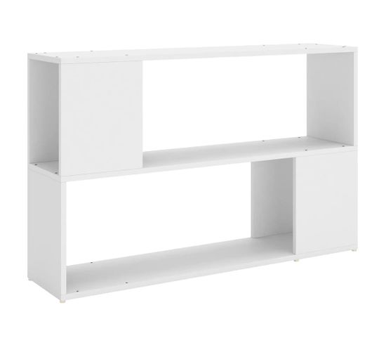 Bibliothèque, Étagère, Meuble De Rangement Blanc 100x24x63 Cm Bois D'ingénierie