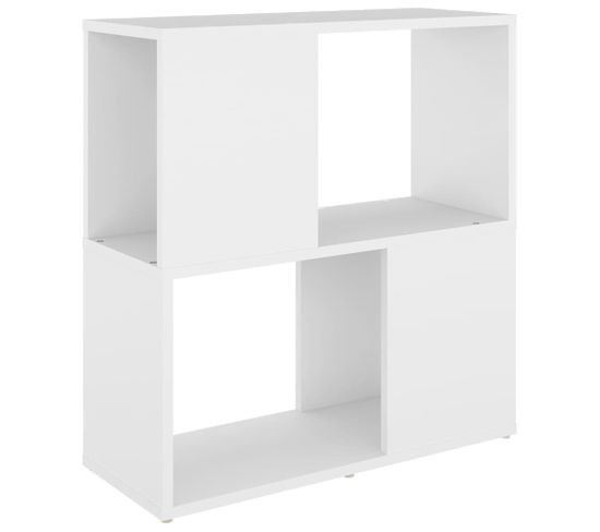 Bibliothèque, Étagère, Meuble De Rangement Blanc 60x24x63 Cm Bois D'ingénierie