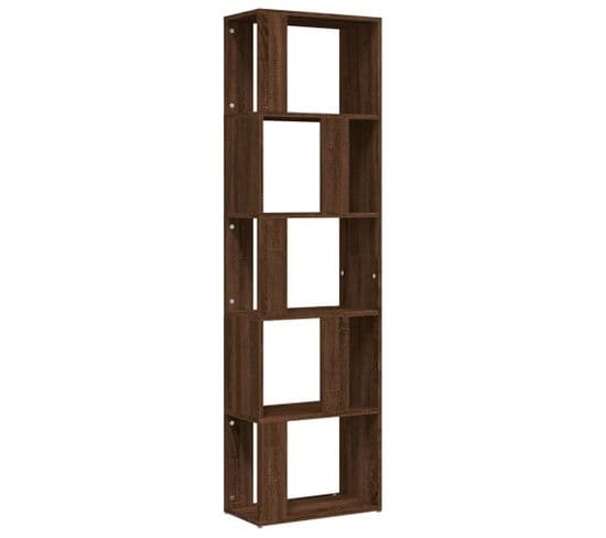 Bibliothèque, Étagère, Meuble De Rangement Chêne Marron 45x24x160 Cm Bois D'ingénierie