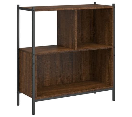 Bibliothèque, Étagère, Meuble De Rangement Chêne Marron 72x28x77,5 Cm Bois D'ingénierie