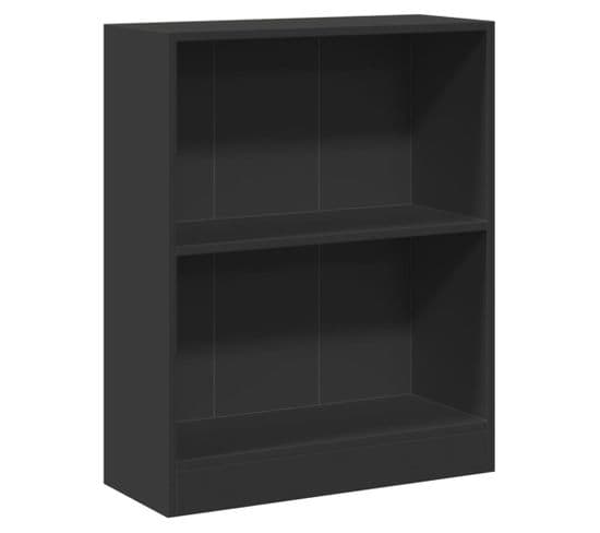 Bibliothèque, Étagère, Meuble De Rangement Noir 60x24x76 Cm Bois D'ingénierie