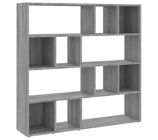 Bibliothèque, Étagère, Séparateur De Pièce Sonoma Gris 105x24x102 Cm