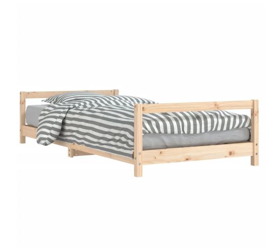 Lit Enfant - Lit Simple - Cadre De Lits 90x200 Cm Bois De Pin Massif