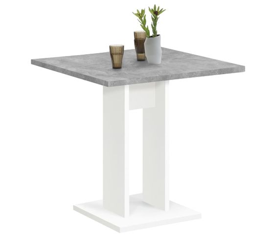 Table à Manger - Table De Salle à Manger 70 Cm Gris Béton Et Blanc