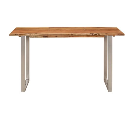 Table à Manger - Table De Salle à Manger 140x70x76 Cm Bois D'acacia Solide